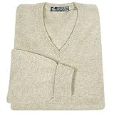 Principe di Salina Stone Beige Cashmere V-neck Sweater by Principe di Salina