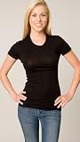 James Perse Black S/S Jewel Neck Tee