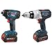 Bosch CLPK221-181 - 18V 2-Tool Kit, HDH181 - Hammer Drill/Driver and  25618 - Impact Driver with 2 FatPack HC Batteries
