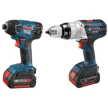 Bosch CLPK221-181 - 18V 2-Tool Kit - HDH181 - Hammer Drill Driver and 25618 - Impact Driver with 2 FatPack HC Batteries
