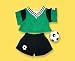 Soccer Uniforms | Black Uniforms - 2021-Green & Black Soccer Uniform Clothes for 14" - 18" Stuffed Animals and Dolls