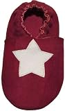 Tibet PLATEAU soft soled infant leather baby shoes SUEDE white star red