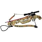 Wizard Archery 150lbs Short Stock Hunting Crossbow with 4x20 Scope + 8 x Arrows and Rope Cocking Device