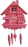 Funky Kitsch Cuckoo Wall Clock - Pink