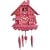 Funky Kitsch Cuckoo Wall Clock - Pink