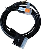 BLACK, 1.2m iPhone 3.5mm Audio and USB Dock Cable, AUX, Charge and play In-car music through Car Stereo at the same time, Use at home, portable, or car stereo to listen to high quality line-out audio, USB 3.5mm In-Car AUX Audio/Charger Cable For Apple iPod / iPhone 2G, 3G, 3GS, 4G / iPad 1 / iPad 2 (Part of the iGadget Range)