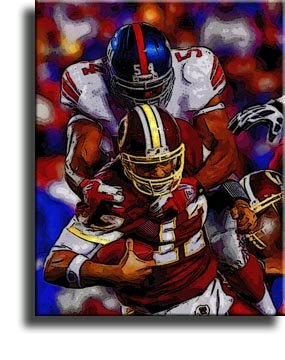 Completely Handpainted American Football Sport Painting, Custom Order FL4825, Oil on Canvas, with Option to Paint Jerry, Brett & Co. from Any Other Favorite Photograph or Picture, Unframed, Size 12