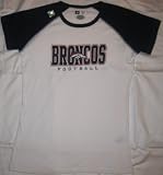 Denver Broncos 2-tone Women's Short Sleeve T-shirt (Large)