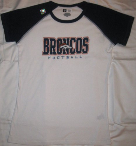 Denver Broncos 2-tone Women's Short Sleeve T-shirt (Large)
