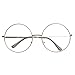 zeroUV - Large Oversized Metal Frame Clear Lens Round Circle Eye Glasses