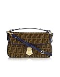 Fendi Chef Tobacco & Blue Zucca Shoulder Bag