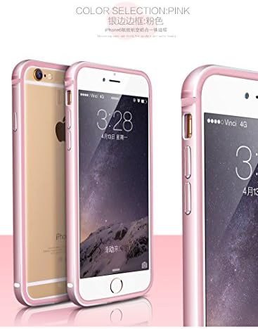 Cool Idea Metal Frame and TPU Protective Case for Iphone 6 (Rose Red)
