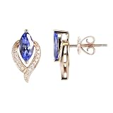 14K Exquisite Tanzanite and Diamond Earring (NEW ARRIVAL)