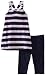 Splendid Littles Baby-girls Infant Scarf Stripe Tunic Top And Legging Set, Denim, 3-6 Months