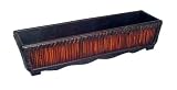 19 in. Rectangular Taperd Round Bamboo Weave Planter