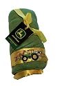 Scene Weavers Pickles John Deere Fleece Blanket with Embroidered Satin Trim - Down on the Farm Design