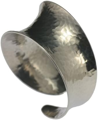Hammered Anticlastic Aluminum Bangle Bracelet by John S Brana Handmade Jewelry - Hypoallergenic - Lightweight - High-Quality Durable Aluminum - Tarnish Resistant - Lifetime Guarantee