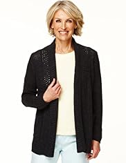 Classic Collection Open Front Tape Knit Cardigan