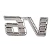 V6 Chrome Silver Decal Sticker Car Badge Auto Engine Cylinder Arrangement Emblem Vehicle V-Type Engine Symbol