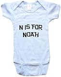 N IS FOR NOAH / Hurry Up - Name-series - White or Blue Onesie / Baby T-shirt