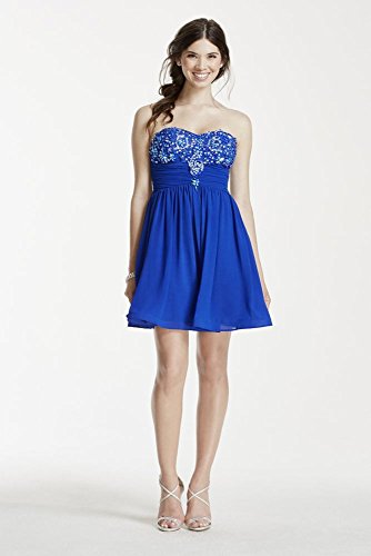 Strapless Beaded Prom Dress Style 8344XX8P, Royal, 3