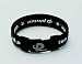Phiten L Bracelet Star Aqua Black Titanium Signature