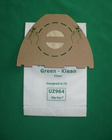 Advance UZ964 Hip Vac Vacuum Cleaner Bags w Dust Seal by Green Klean® CASE of 100 Individual Bags + 20 Filters - OEM Part # 140655405***Includes Free Shipping***
