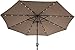 Trademark Innovations Deluxe Solar Powered LED Lighted Patio Umbrella, 9-Feet, Tan