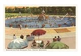 Pool, Washington Park, Racine, Wisconsin Art Poster Print, 18x13