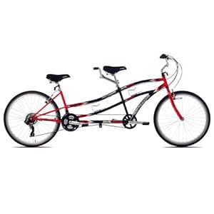 Kent Northwoods Dual Drive Tandem Bike (26-Inch Wheels), Red/Black