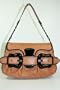 Fendi Handbags Tan (Camel) with Black Trim Leather 8BR551