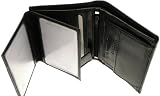 Soft Black Mens Wallet & Credit Card Holder With Coin Storage