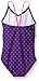 Kanu Surf Big Girls Chloe One Piece Swimsuit,Chloe Purple Dot,7