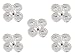 GoldGiftIdeas Sparkle Four-in-One Kankavati Set, Silver Plated Pooja Items for Home, Wedding and Housewarming Return Gift (Pack of 5)