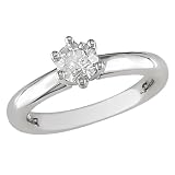 Platinum 1/2 ctw Diamond Solitaire Tiffany Ring