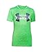 Under Armour Boys' Tech Big Logo Hybrid T-Shirt, Green Energy (300), Youth Medium