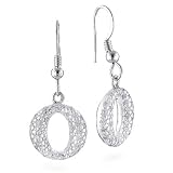 L'Oreal Color of Hope OCRF Fundraising Sterling Silver Pave CZ Earrings