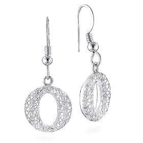 L'Oreal Color of Hope OCRF Fundraising Sterling Silver Pave CZ Earrings