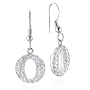 L'Oreal Color of Hope OCRF Fundraising Sterling Silver Pave CZ Earrings