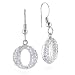 L'Oreal Color of Hope OCRF Fundraising Sterling Silver Pave CZ Earrings