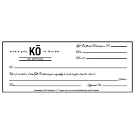 Buy Sovereignty KO Collections Gift Certificate by Sovereignty KO Collections