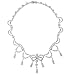 Adrienne Bow Cz Diamond Bridal Estate Silver Necklets