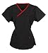 G Med Women's Missy Fit Y Neck Contrast Binding Top and Pants 2PC Set