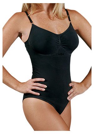 N-fini Shapewear Cami Slimming Shaper Bra Bodysuit Full Bottom Style #591 (Black or Nude) Available in SM to 4XL
