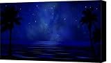 Tropical Dreams Glow Wall Mural Canvas Print - Canvas Art