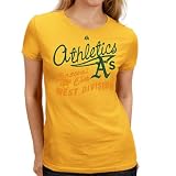 MLB Oakland A'S Women's Short Sleeve Crew Neck Tee (Yellow Gold, X-Large)
