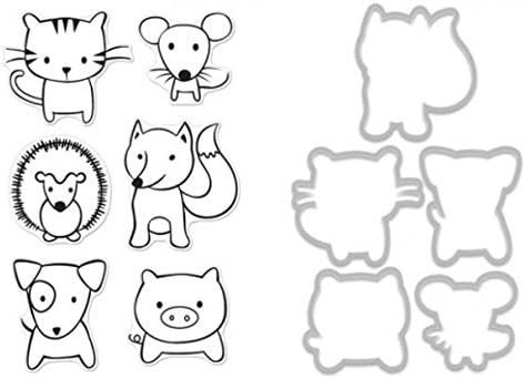 Hero Arts Playful Animals Clear Stamp and Die Set - Includes One Each of CL832 Stamp & D1122 Die - Bundle Of 2
