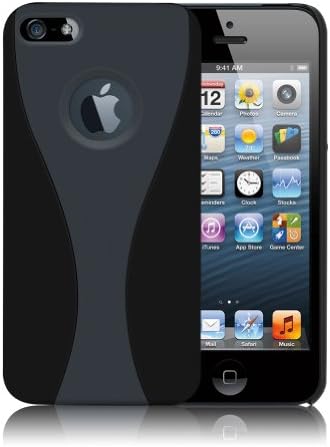 MiniSuit Alien Case Cover for Apple iPhone 5 - Rubber Back (Duo Combo Black + Gray)