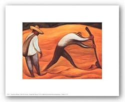 Peasants by Diego Rivera 7"x5" Art Print Poster