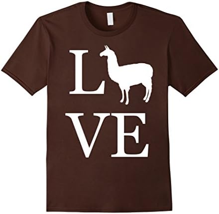 Men's Love Llama Shirt XL Brown